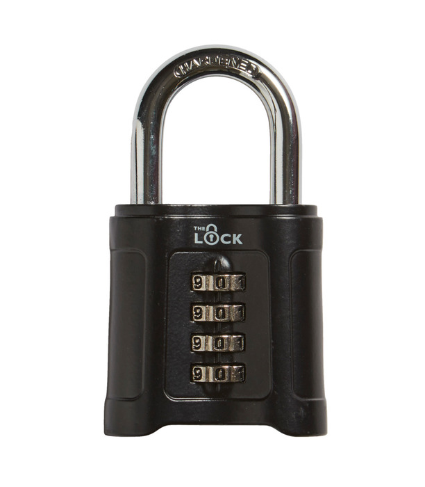 Hængelås m/kode 50 mm sort